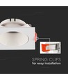 Spot encastrable GU10, carré - Cadre blanc, réflecteur blanc, trou: Ø7,2 cm, sans source lumineuse