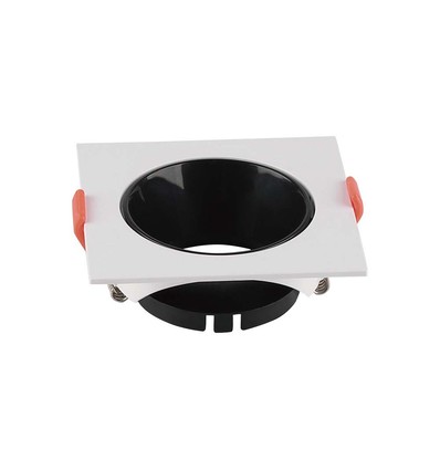 GU10/MR16 Downlight med sort reflektor - Uden lyskilde, Sort, Hul: Ø7,2 cm, Mål: 8,5x8,5 cm