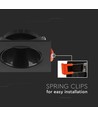 Spot encastrable GU10 - Carré, cadre et réflecteur noirs, IP20, Trou: Ø7,2 cm, 8,5x8,5 cm, sans source lumineuse