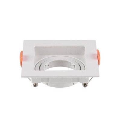 Spot encastrable GU10 - Carré, blanc, 102x102 mm, perçage : 95x95 mm, IP20, sans source lumineuse