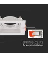 Spot encastrable GU10 - Carré, blanc, 102x102 mm, perçage : 95x95 mm, IP20, sans source lumineuse