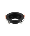 GU10 innbyggingsspot - Rund, sort, PC plast, IP20, hull: Ø8,5 cm, mål: Ø10,2 cm