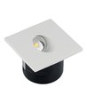 Spot LED encastrable carré 3W pour escaliers - 4000K, 270lm, trou : 62mm, dim : 80x80mm