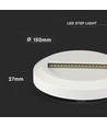 Spot LED rond 2W pour escaliers - Blanc, 3000K, IP65, intérieur et extérieur
