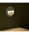 Borne LED / éclairage d'escalier 2W Ø15cm - Rond, gris, IP65, 3000K, source lumineuse incl.