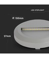 Borne LED / éclairage d'escalier 2W Ø15cm - Rond, gris, IP65, 3000K, source lumineuse incl.