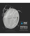 2W Ø15cm LED bolderlamp / trapverlichting - Rond, grijs, IP65, 3000K, incl. lichtbron