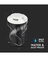 1W LED nedgravningsspot / trappelys, 12V - IP67, 3000K, Ø60mm, sort, hull: Ø4,3cm