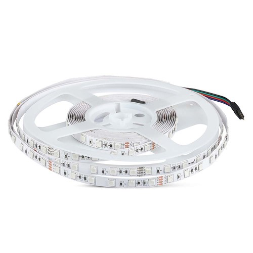 Ruban LED 5m 8W/m RGB+3000K - 12V, IP20, 60 LED par mètre