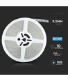 10m 8W/m stænktæt LED strip - 24V, IP65, 120 LED pr. meter, 3000K, inkl. DC stik
