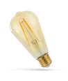 Ampoule LED E27 2W - ST64, filament, verre ambré, extra chaud