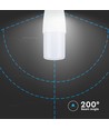 E14 7,5W LED pære - T37, Samsung LED chip, 660lm, varm hvit