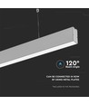 120cm 40W LED lysskinne til oppheng - Samsung LED chip, 3300lm, sølv, 5 års garanti