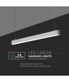 120cm 40W LED lysskinne, sølv, Samsung chip - UGR19, 1-10V dimbar, 5 års garanti, kan sammenkobles