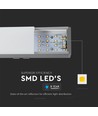 Réglette LED 120cm 40W, argent, Samsung - UGR19, 1-10V dimmable