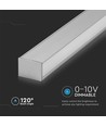 120cm 40W LED railverlichting, zilver, Samsung chip - UGR19, 1-10V dimbaar, 5 jaar garantie, koppelbaar
