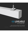 Réglette LED 120cm 40W, argent, Samsung - UGR19, 1-10V dimmable