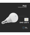 E14 4,5W LED kogellamp - P45, 470lm, vervangt 40W, 180° stralingshoek