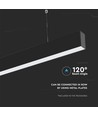 Luminaire suspendu linéaire LED 40W, noir - Samsung LED chip, 4000K, 120cm, 5 ans de garantie