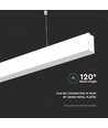 120cm 40W LED lineair armatuur met Samsung chip - Wit, 120° stralingshoek, incl. 1,5m draadophanging