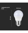4.5W Plastik Pære E27 - G45, 3000K