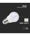 4.5W Plastik Pære E27 - G45, 3000K
