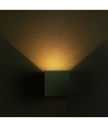 11W LED væglampe - Bridgelux chip, 3000K, grå, firkantet, aluminium, IP65