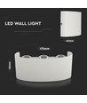 Applique murale 5W - LED, 3000K, blanc sable