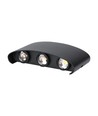5W LED wandlamp, IP65 - Zwart, 630lm, warm wit, up/down licht, buiten/binnen