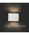 Applique murale LED 10W haut/bas - Bridgelux chip, IP54, blanc, 4000K