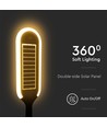Borne solaire LED 5W Solara avec détecteur - IP65, 400lm, noir/blanc, avec piquet et batterie