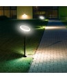 2 st. 3W LED tuinlamp op zonne-energie - IP65, 2-in-1 spies of voet, in hoogte verstelbaar 42-80cm, zwart/wit, incl. batterij
