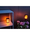 Lampe de jardin solaire de luxe 4-en-1 - Noir, effet flamme, 65 cm de hauteur