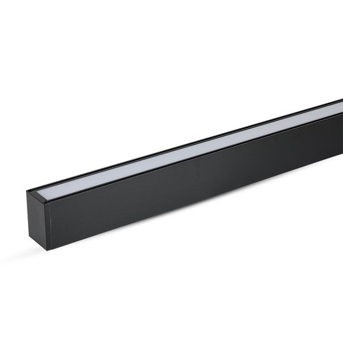 120cm 40W LED lysskinne med Samsung chip - 3400lm, dæmpbar, sølv/sort aluminium, 3000K