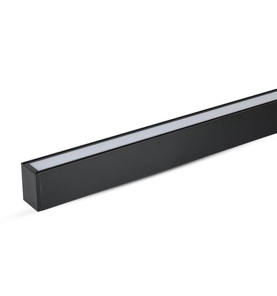 120cm 40W LED lysskinne med Samsung chip - 3400lm, dæmpbar, sølv/sort aluminium, 3000K