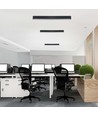 120cm 40W LED lysskinne med Samsung chip - 3400lm, dæmpbar, sølv/sort aluminium, 3000K