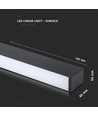 Rail LED 120cm 40W avec puce Samsung - 3400lm, dimmable, aluminium argent/noir, 3000K