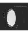 Plafonnier LED Designer Dome 40W - Ø40cm, changement de couleur CCT, dimmable, effet ciel étoilé, avec télécommande