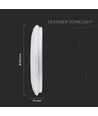 LED designer taklampe - 30W/60W/30W, fjernkontroll, CCT skiftende, dimbar, diamantdeksel