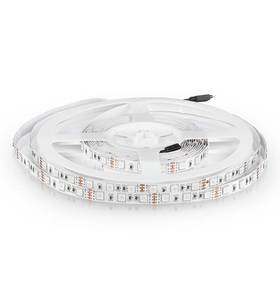 5m 11W/m rød LED-strip - 12V, IP20, 60 LED pr. meter, 5050 SMD