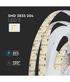 5m 17-18W/m LED strip - 24V, IP20, 204 LED per meter, koud wit