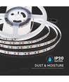 10m 8W/m LED strip, 6500K - 24V, IP20, 120 LED par mètre, 750lm/m