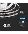 10m 8W/m LED strip, 6500K - 24V, IP20, 120 LED par mètre, 750lm/m