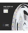 5m 13W/m COB-LED strip, RA90 - 24V, IP20, 512 LED par mètre, 3000K