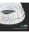 5m 13W/m COB-LED strip, RA90 - 24V, IP20, 512 LED par mètre, 3000K