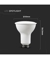 4,5W GU10 Spotlight - Hvid Plast, Mælkeagtigt Dæksel, 6500K, 110D, 6 stk/pakke
