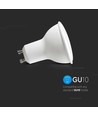 4,5W GU10 Spotlight - Hvit Plast, Melkeaktig Deksel, 6500K, 110D, 6 stk/pakke