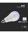 A60 LED Lamp 8,5W E27 - 6500K, 3 stuks per verpakking