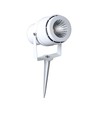 12W LED hagespot med spyd - IP65, 3000K, hvit, 20 grader, aluminium