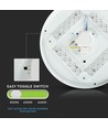 18W LED loftlampe med stjernehimmel, Ø31cm - 3-i-1 CCT, 100lm/W, hvid kant, inkl. lyskilde